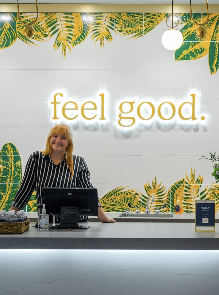 An employee at the Sunday Goods store in Tempe AZ