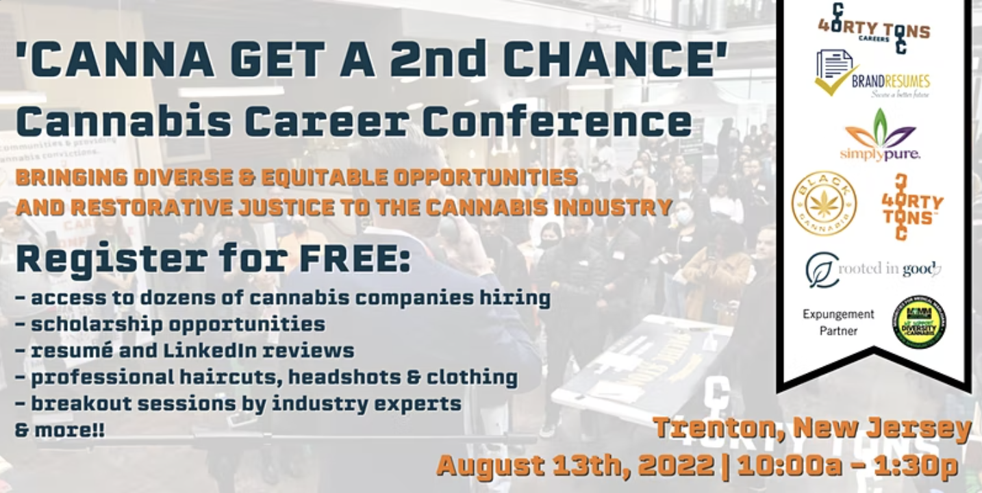 'Canna Get a Second Chance' Cannabis Career Conference (Trenton, NJ)