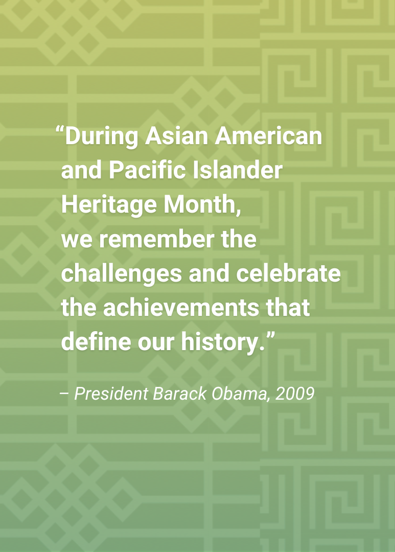 quote from President Barack Obama on AAPI month for flowerhire blog